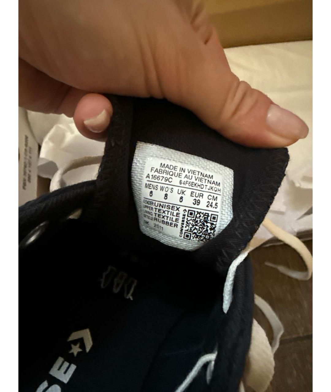 CONVERSE Черные текстильные кеды, фото 5