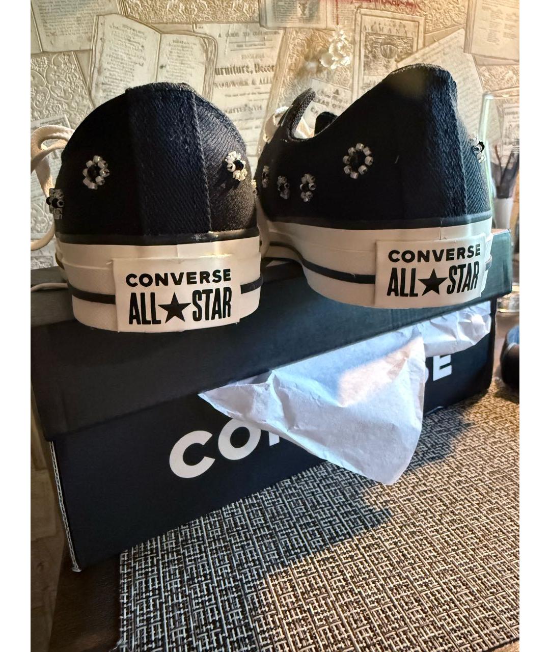 CONVERSE Черные текстильные кеды, фото 4