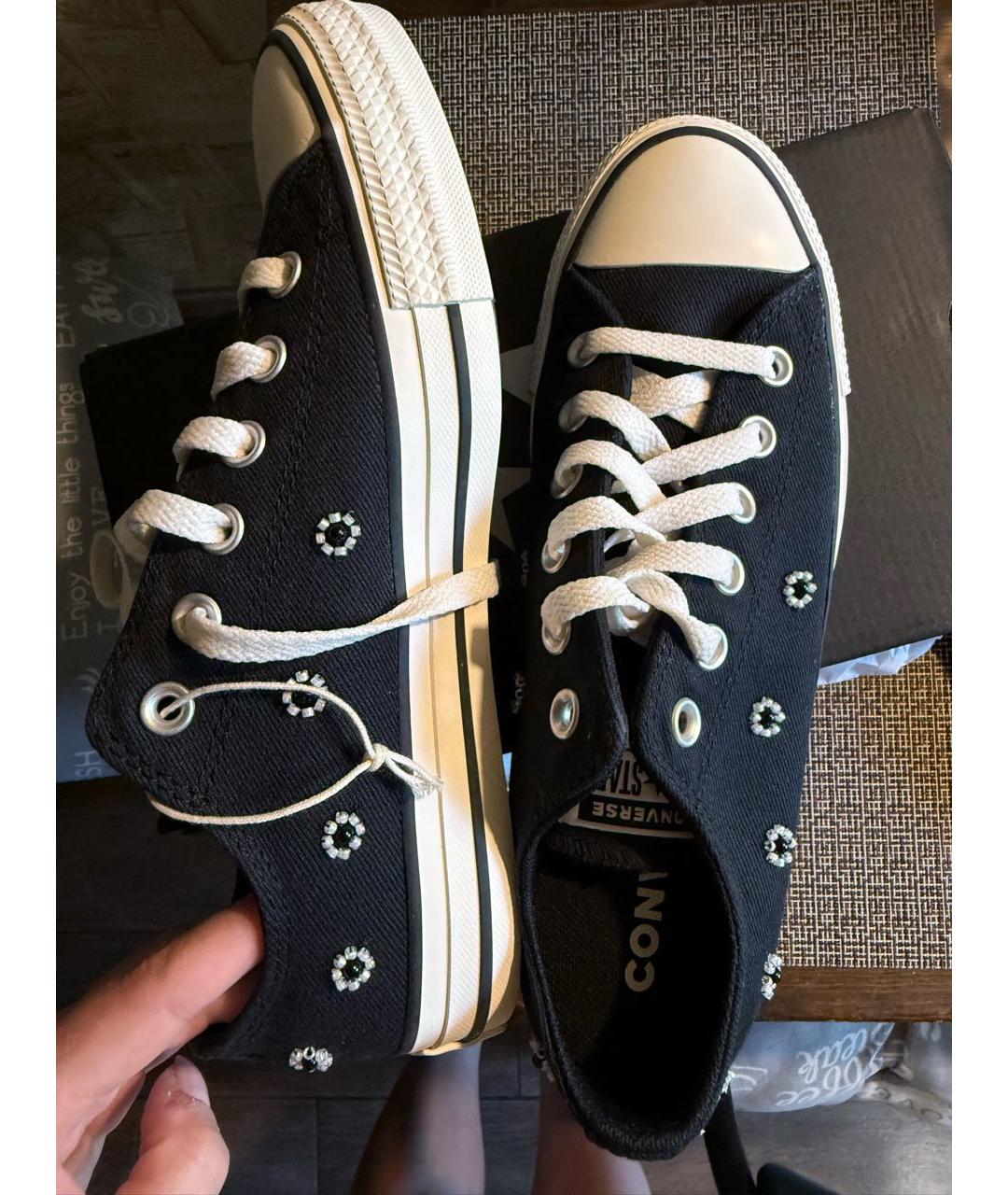CONVERSE Черные текстильные кеды, фото 3