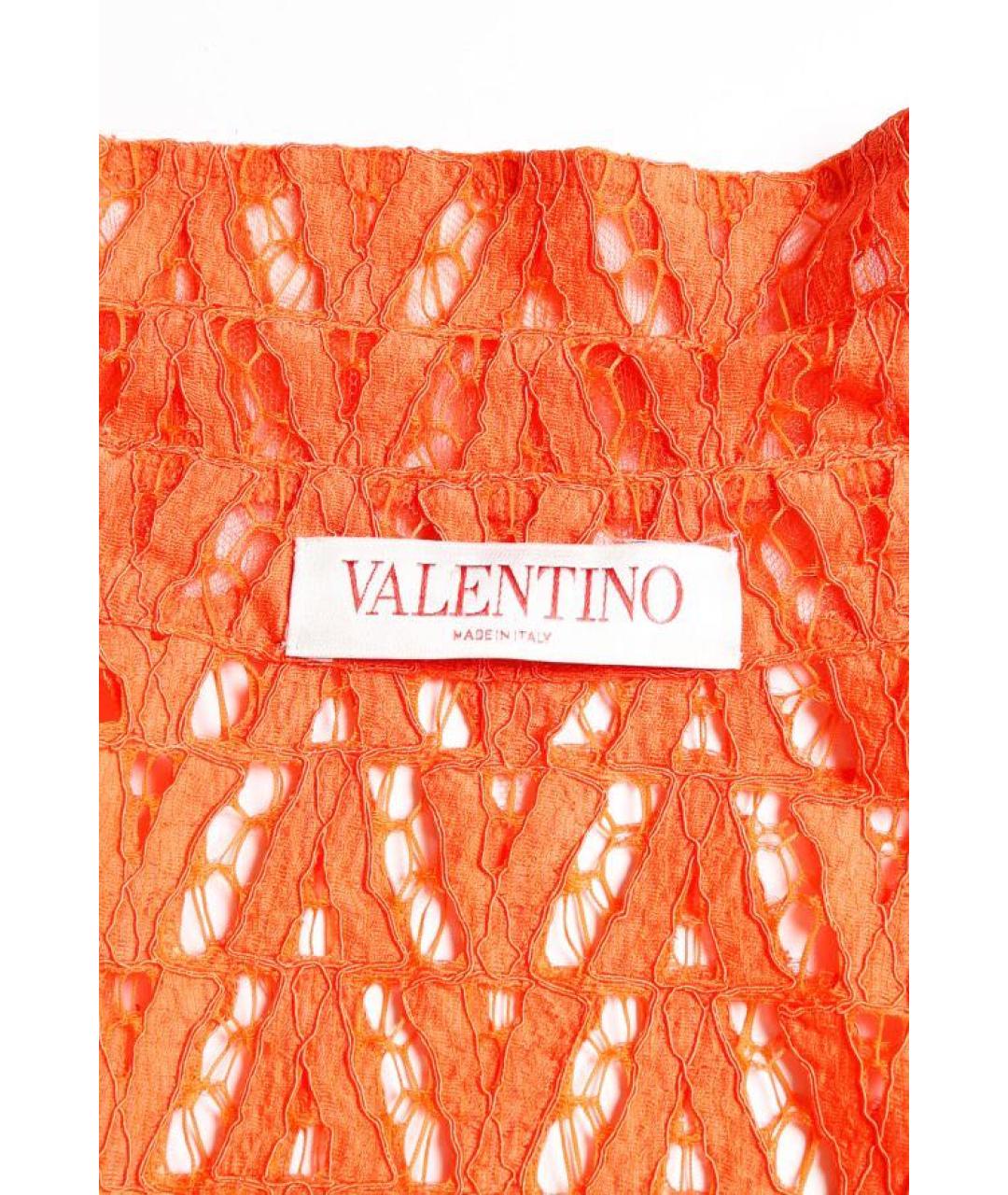 VALENTINO Оранжевый хлопковый костюм с юбками, фото 4