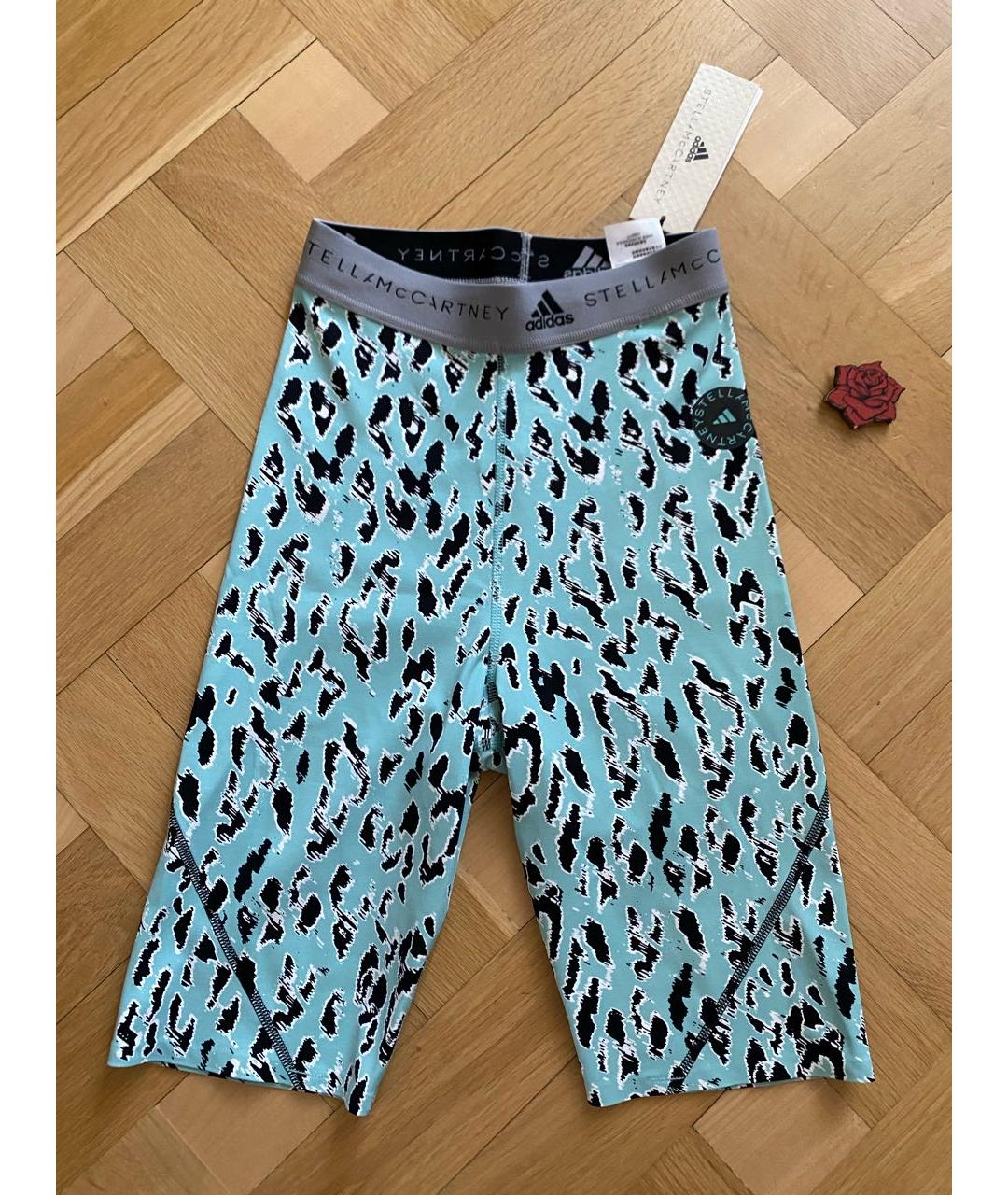 ADIDAS BY STELLA MCCARTNEY Бирюзовые полиэстеровые шорты, фото 5