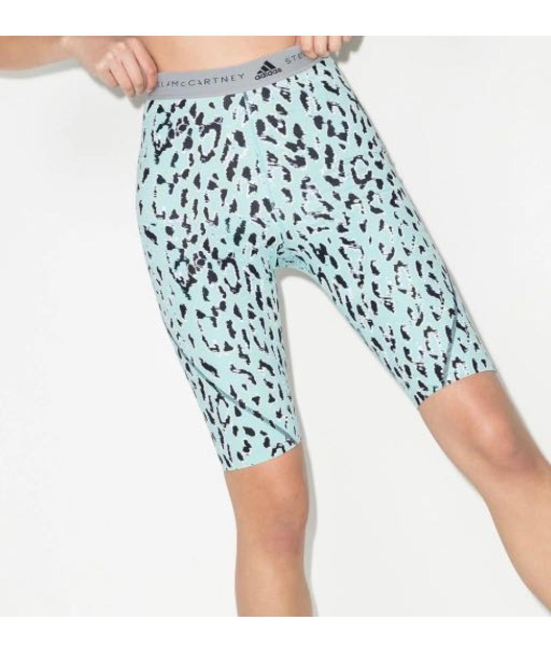 ADIDAS BY STELLA MCCARTNEY Бирюзовые полиэстеровые шорты, фото 3