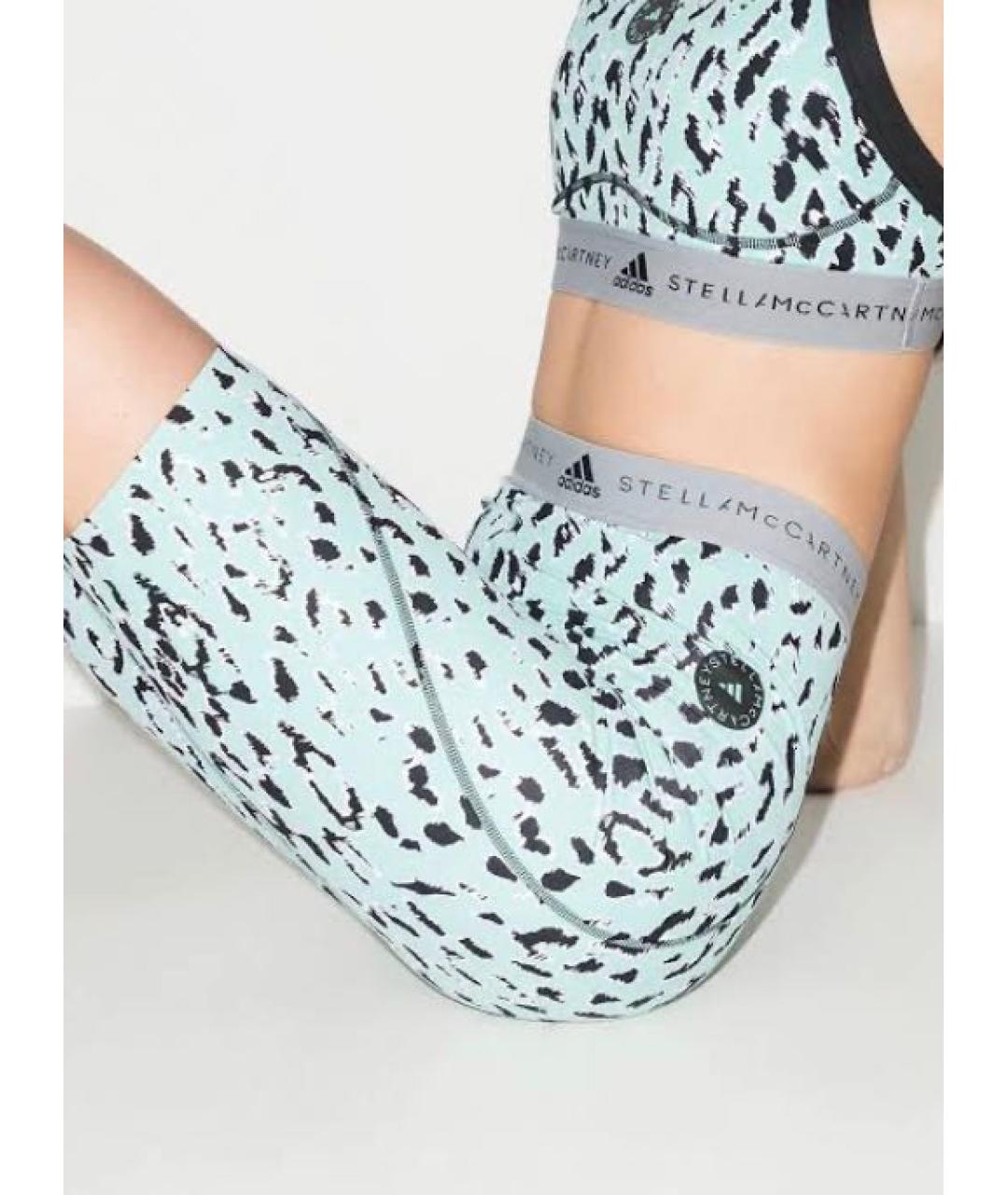 ADIDAS BY STELLA MCCARTNEY Бирюзовые полиэстеровые шорты, фото 2