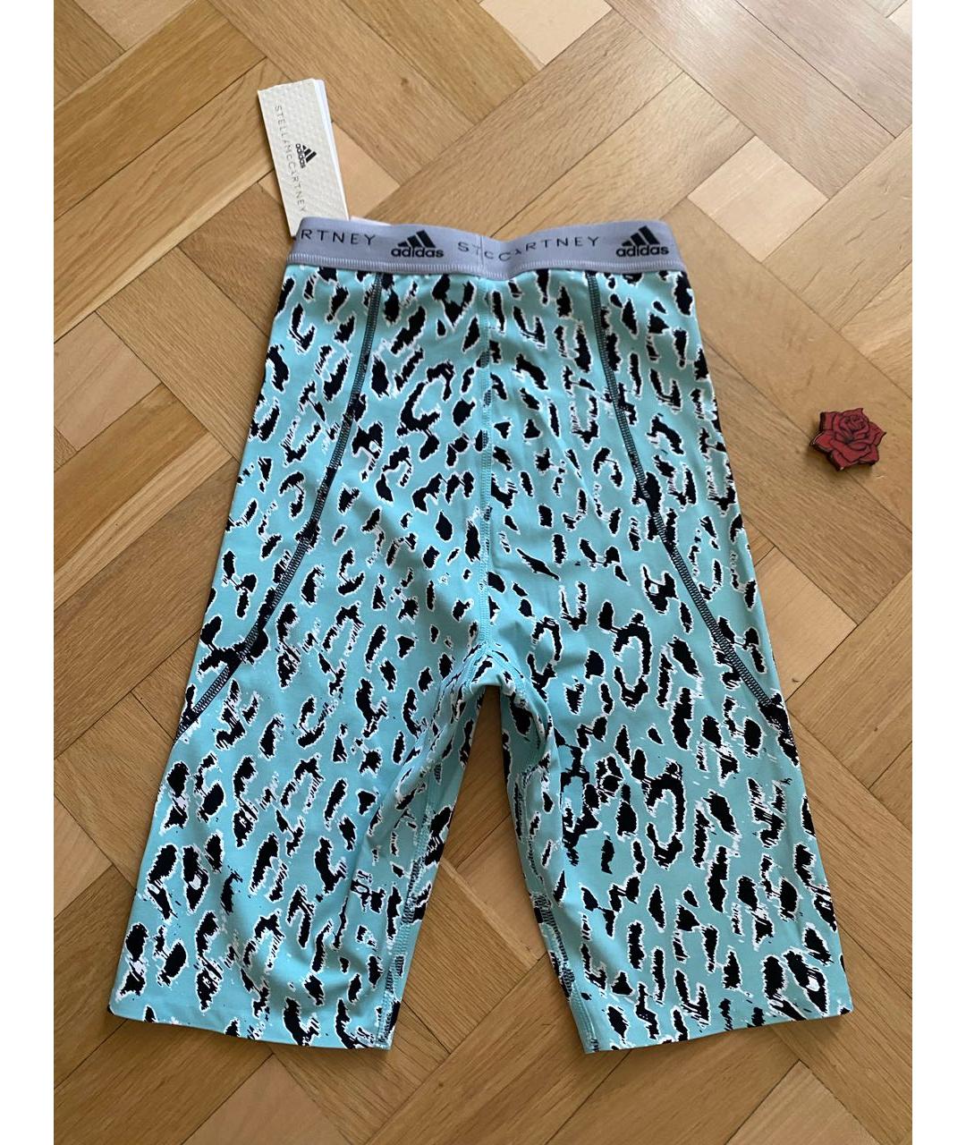 ADIDAS BY STELLA MCCARTNEY Бирюзовые полиэстеровые шорты, фото 6