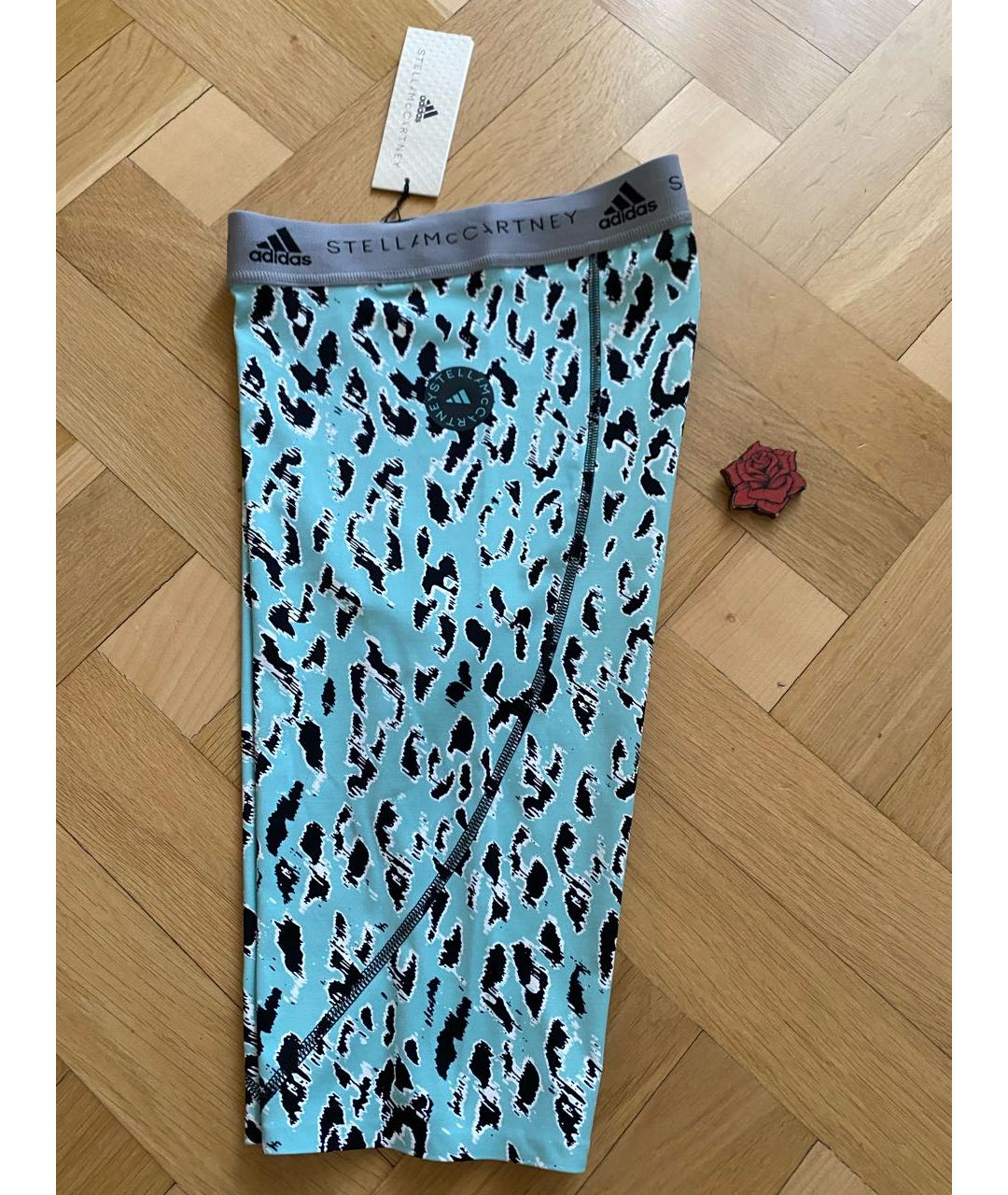 ADIDAS BY STELLA MCCARTNEY Бирюзовые полиэстеровые шорты, фото 7