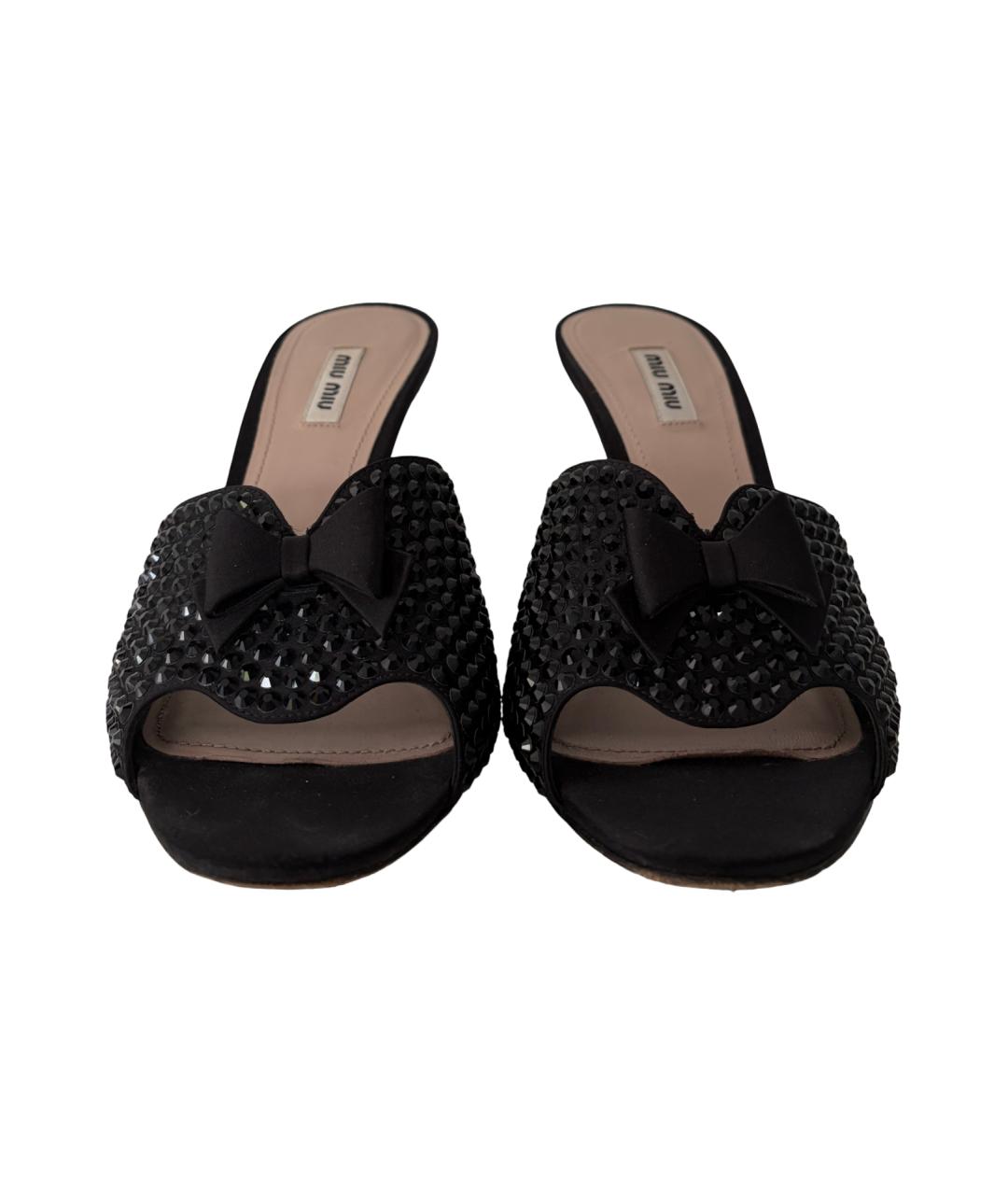 MIU MIU Черные мюли, фото 5