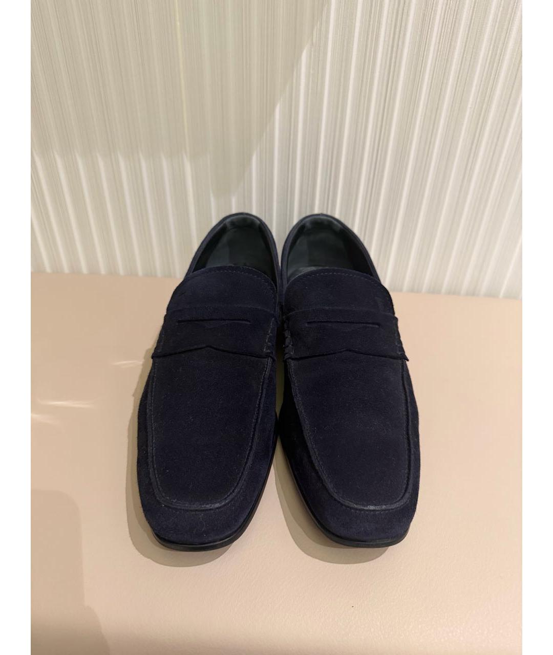 TOD'S Темно-синие замшевые мокасины, фото 2