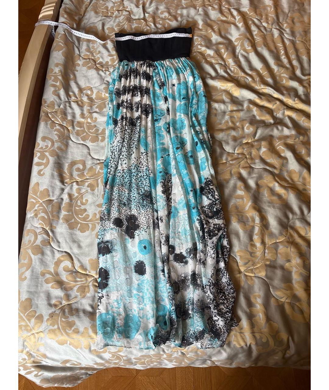 DIANE VON FURSTENBERG Голубое шифоновое коктейльное платье, фото 2