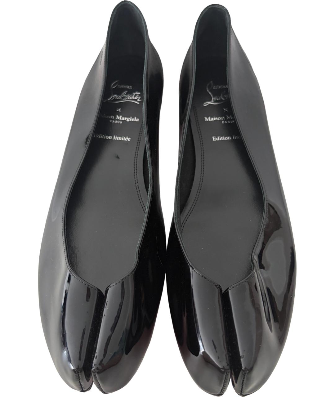 CHRISTIAN LOUBOUTIN Черные балетки из лакированной кожи, фото 3