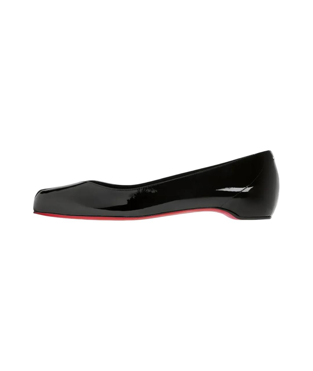 CHRISTIAN LOUBOUTIN Черные балетки из лакированной кожи, фото 6
