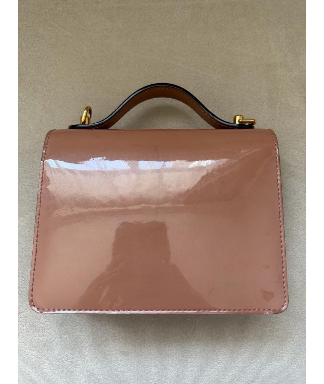 LOUIS VUITTON Бежевая сумка через плечо из лакированной кожи, фото 3