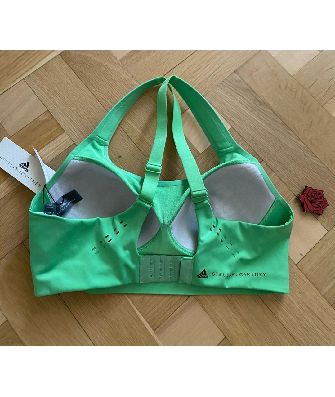 ADIDAS BY STELLA MCCARTNEY Зеленая полиэстеровая майка, фото 5