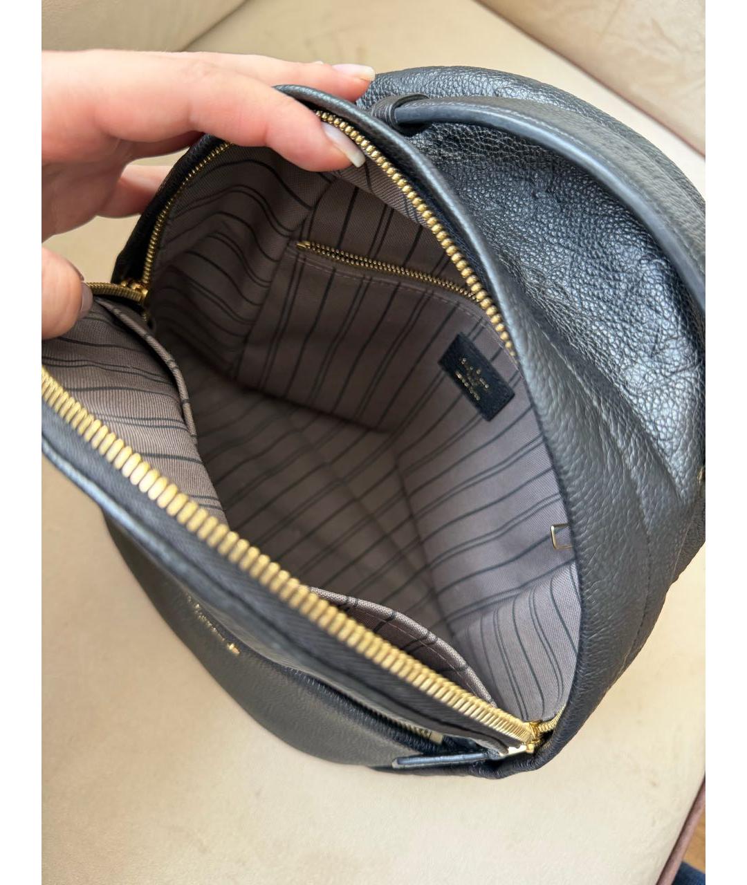 LOUIS VUITTON Черный кожаный рюкзак, фото 4