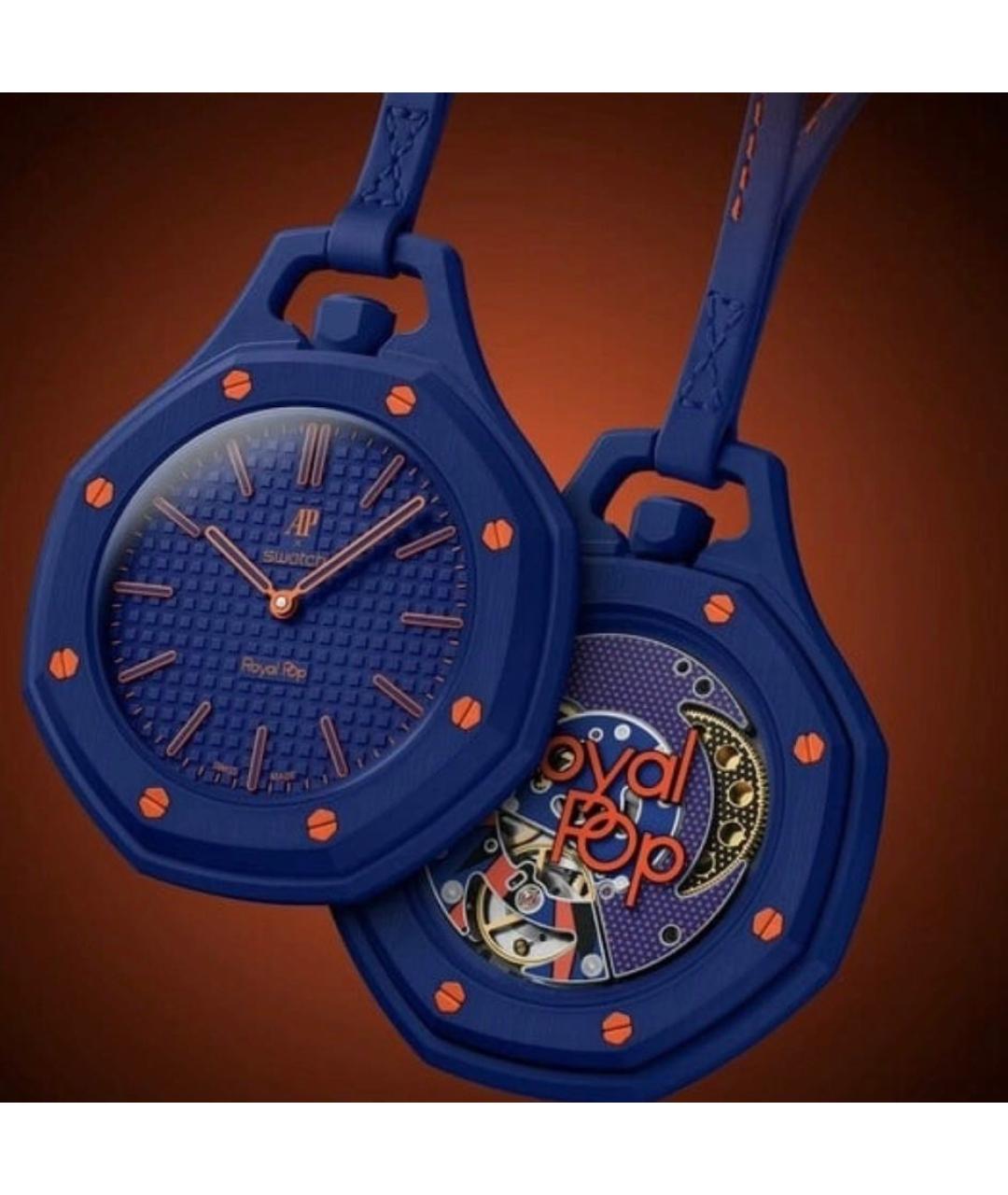 Swatch Темно-синие часы, фото 5