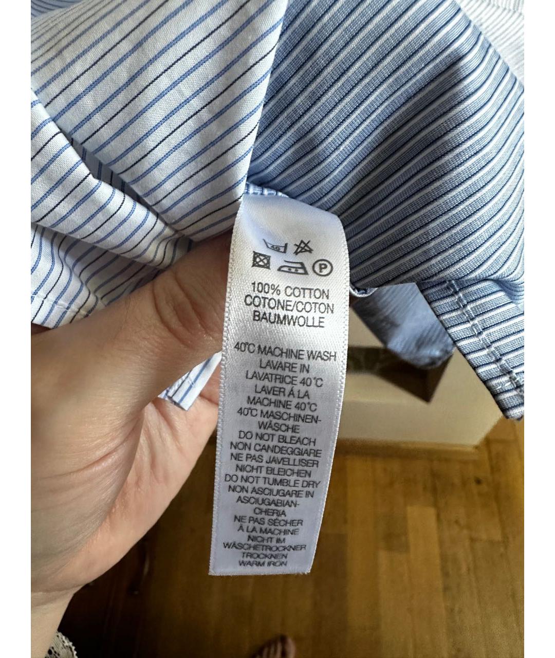 PAUL SMITH Голубая хлопковая футболка, фото 4