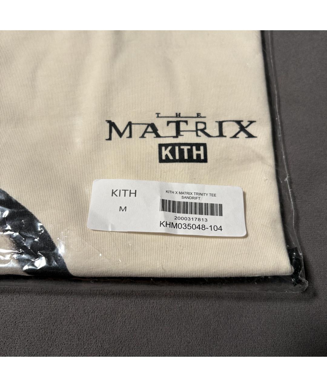 KITH Бежевая хлопковая футболка, фото 8