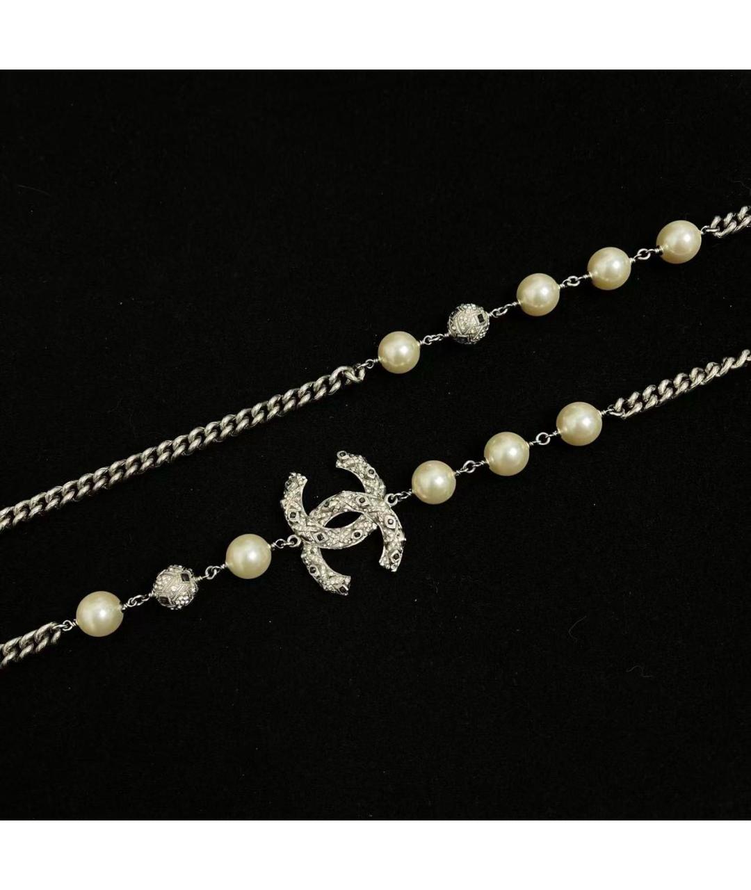 CHANEL Серебряное металлическое колье, фото 7