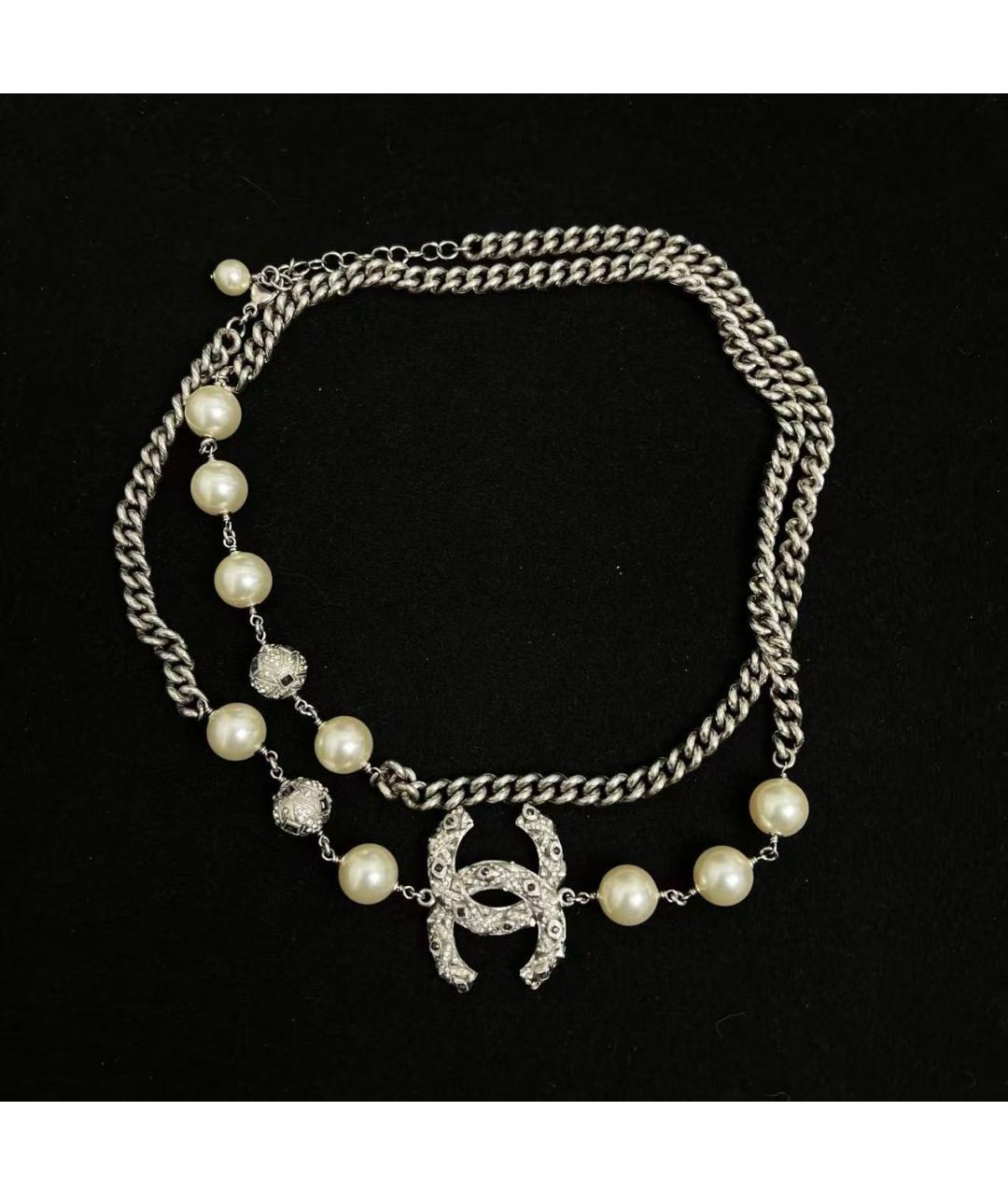 CHANEL Серебряное металлическое колье, фото 9