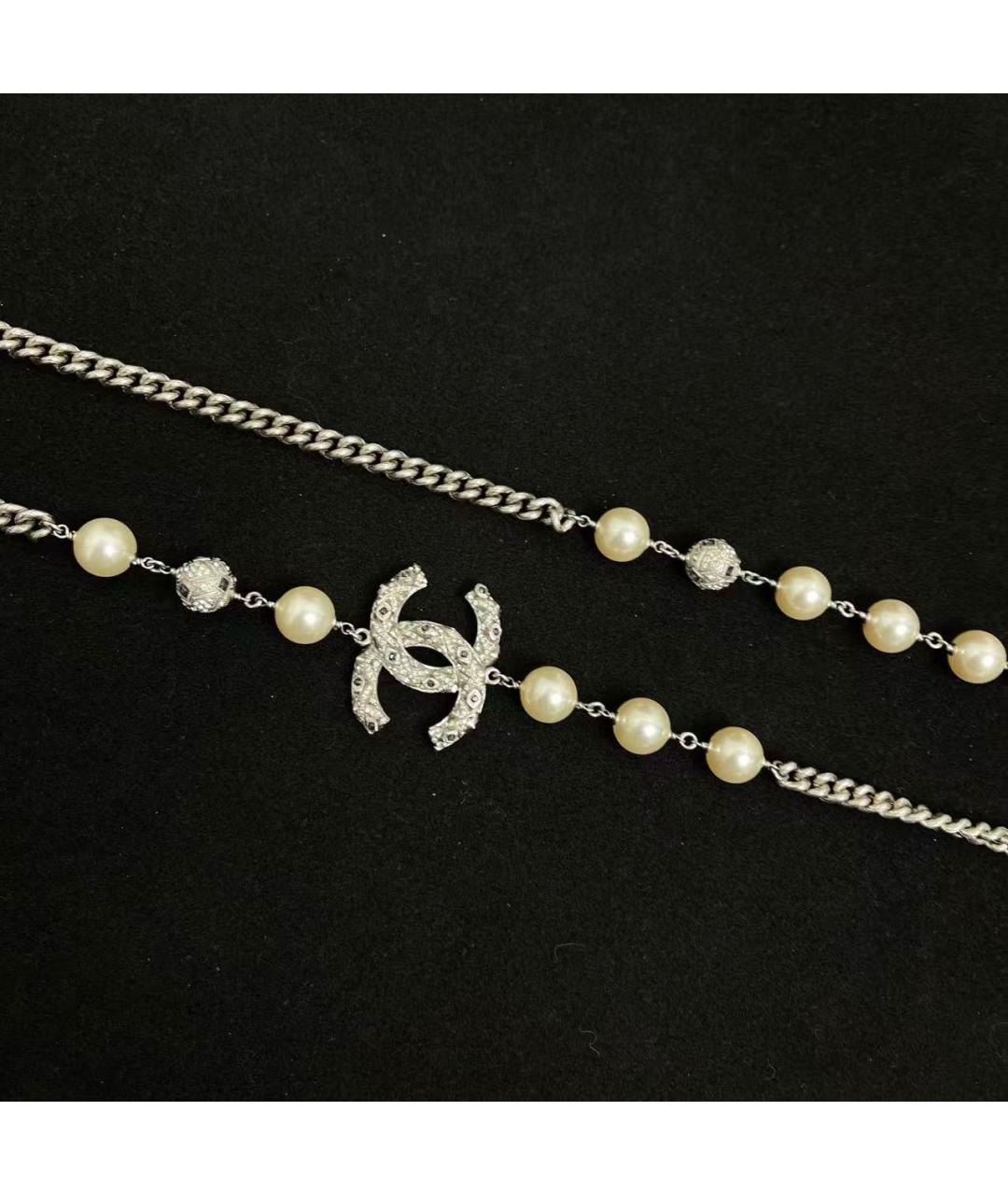 CHANEL Серебряное металлическое колье, фото 6