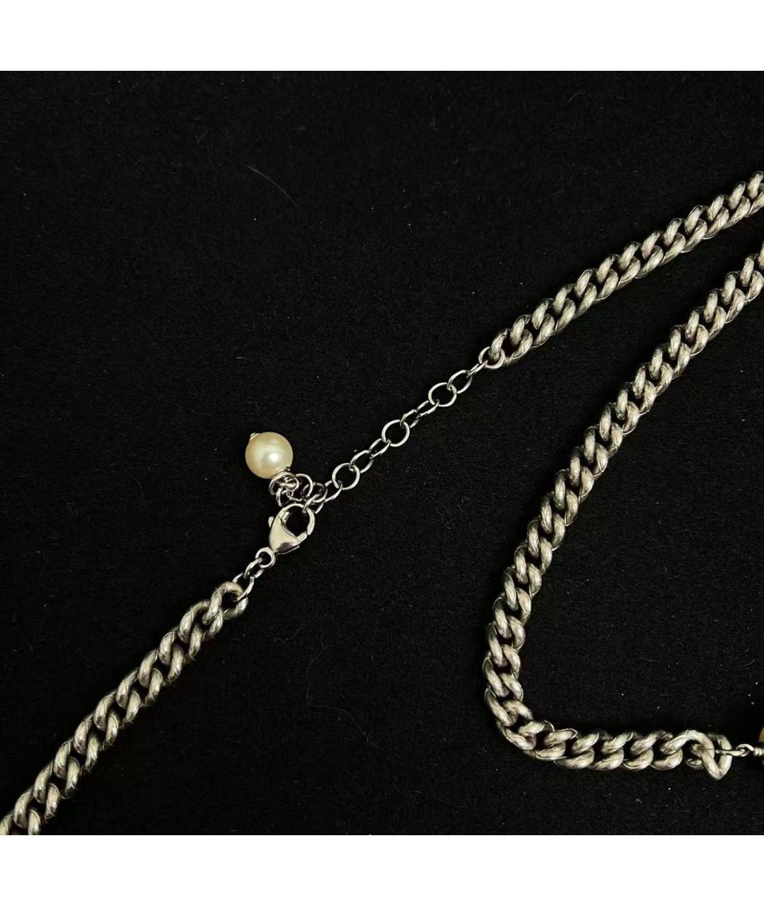 CHANEL Серебряное металлическое колье, фото 8
