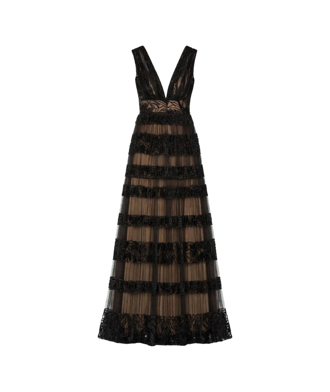 ZUHAIR MURAD Черное шелковое вечернее платье, фото 1