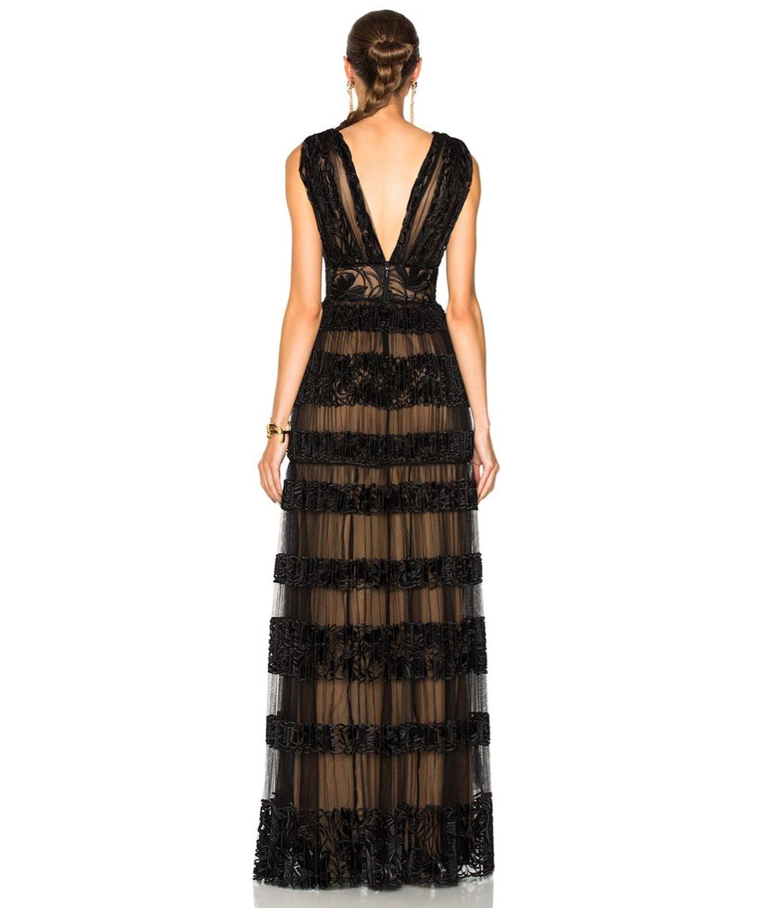 ZUHAIR MURAD Черное шелковое вечернее платье, фото 2