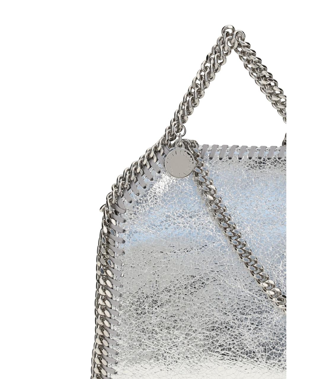 STELLA MCCARTNEY Серебряная сумка тоут, фото 4