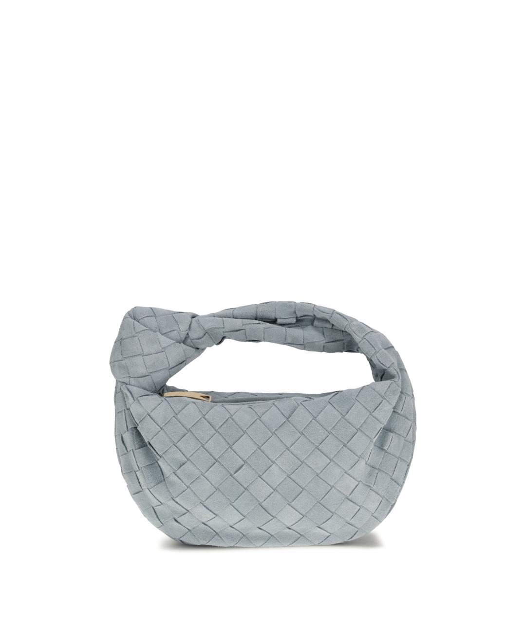 BOTTEGA VENETA Голубая замшевая сумка с короткими ручками, фото 1