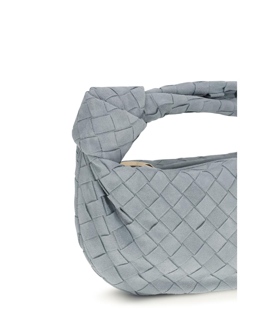 BOTTEGA VENETA Голубая замшевая сумка с короткими ручками, фото 4
