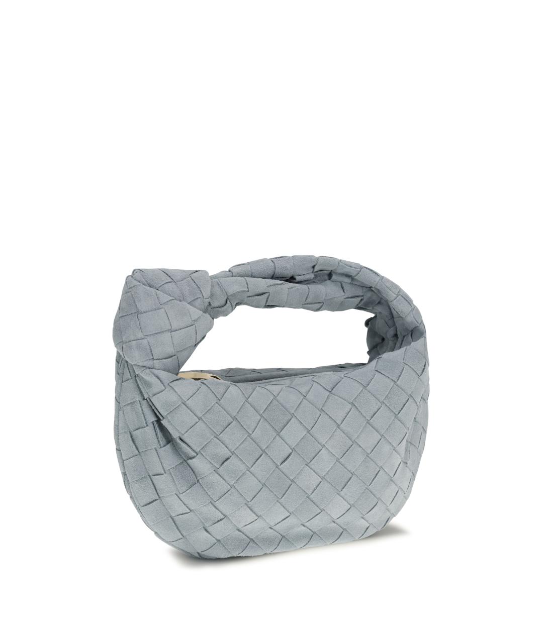 BOTTEGA VENETA Голубая замшевая сумка с короткими ручками, фото 2