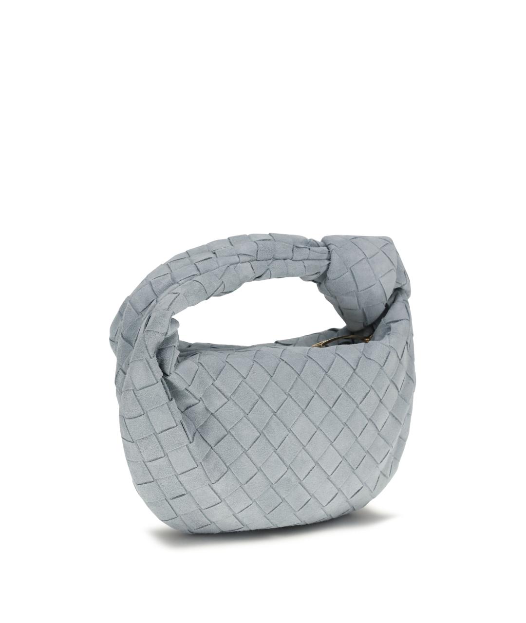 BOTTEGA VENETA Голубая замшевая сумка с короткими ручками, фото 3
