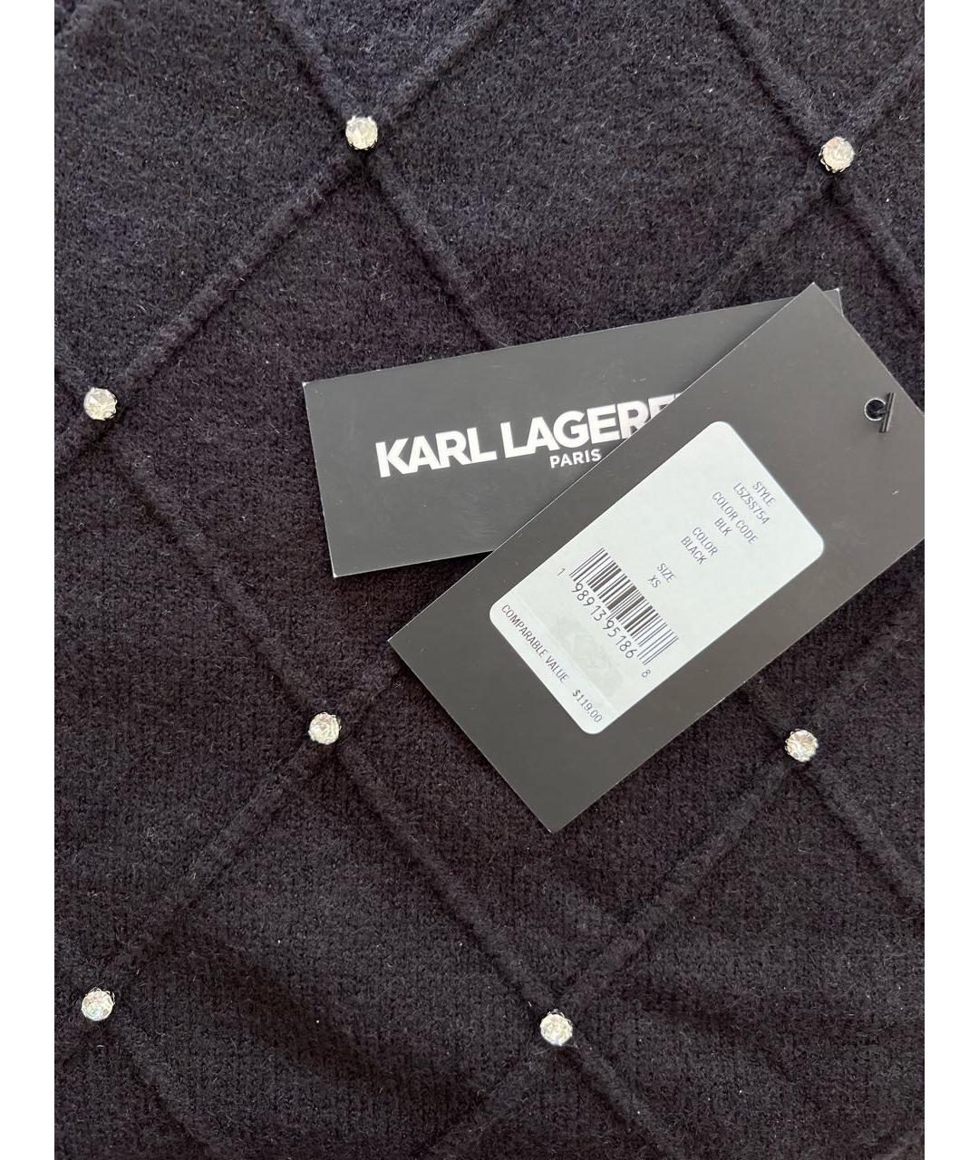 KARL LAGERFELD Черный джемпер / свитер, фото 7