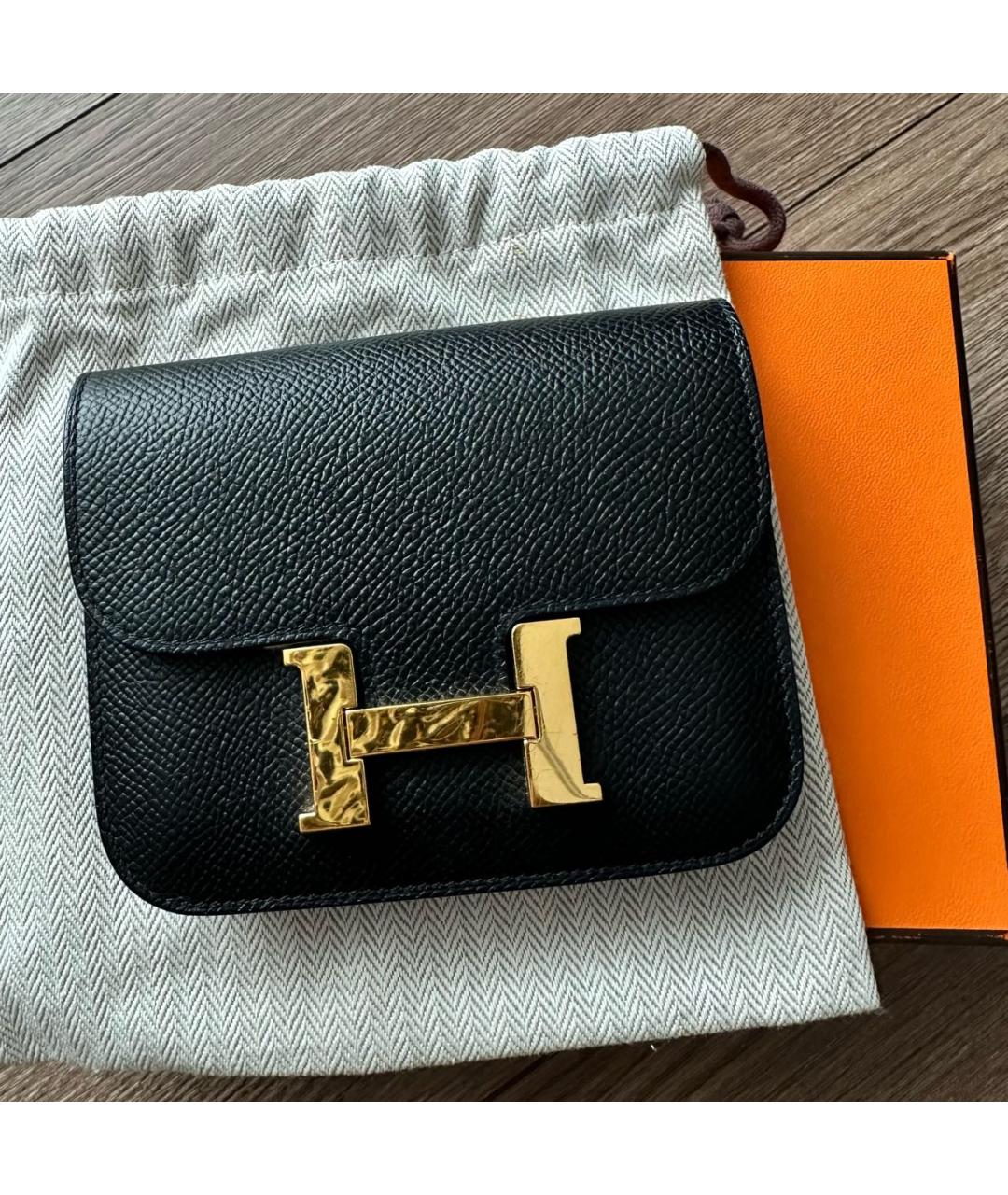 HERMES Черная кожаная поясная сумка, фото 2