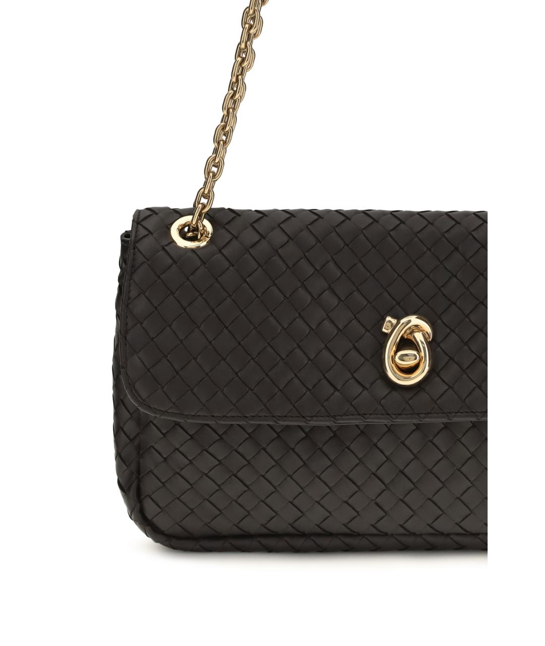 BOTTEGA VENETA Коричневая кожаная сумка через плечо, фото 4