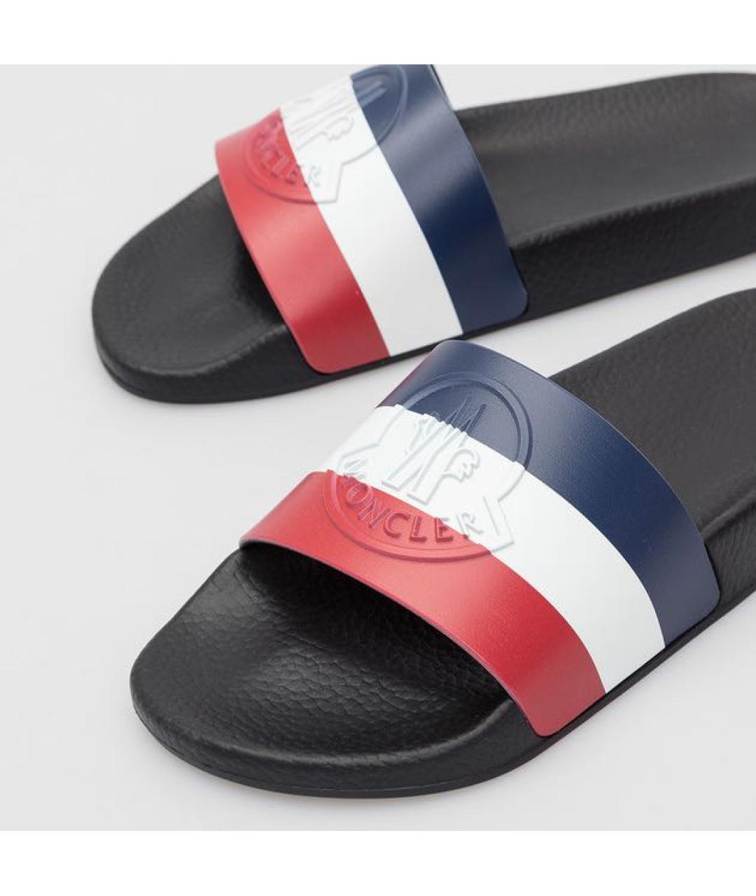 MONCLER Мульти резиновые шлепанцы, фото 3