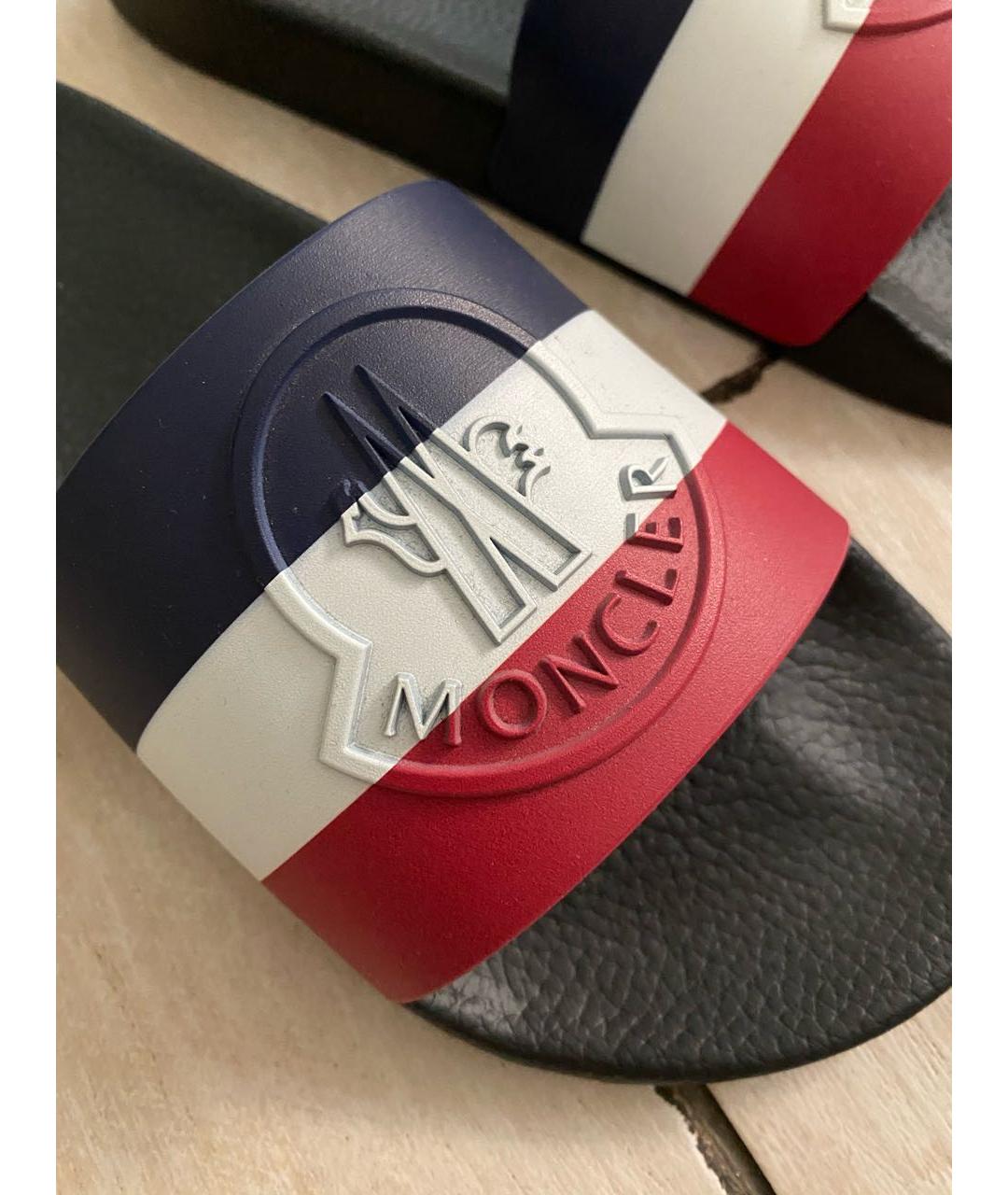 MONCLER Мульти резиновые шлепанцы, фото 7
