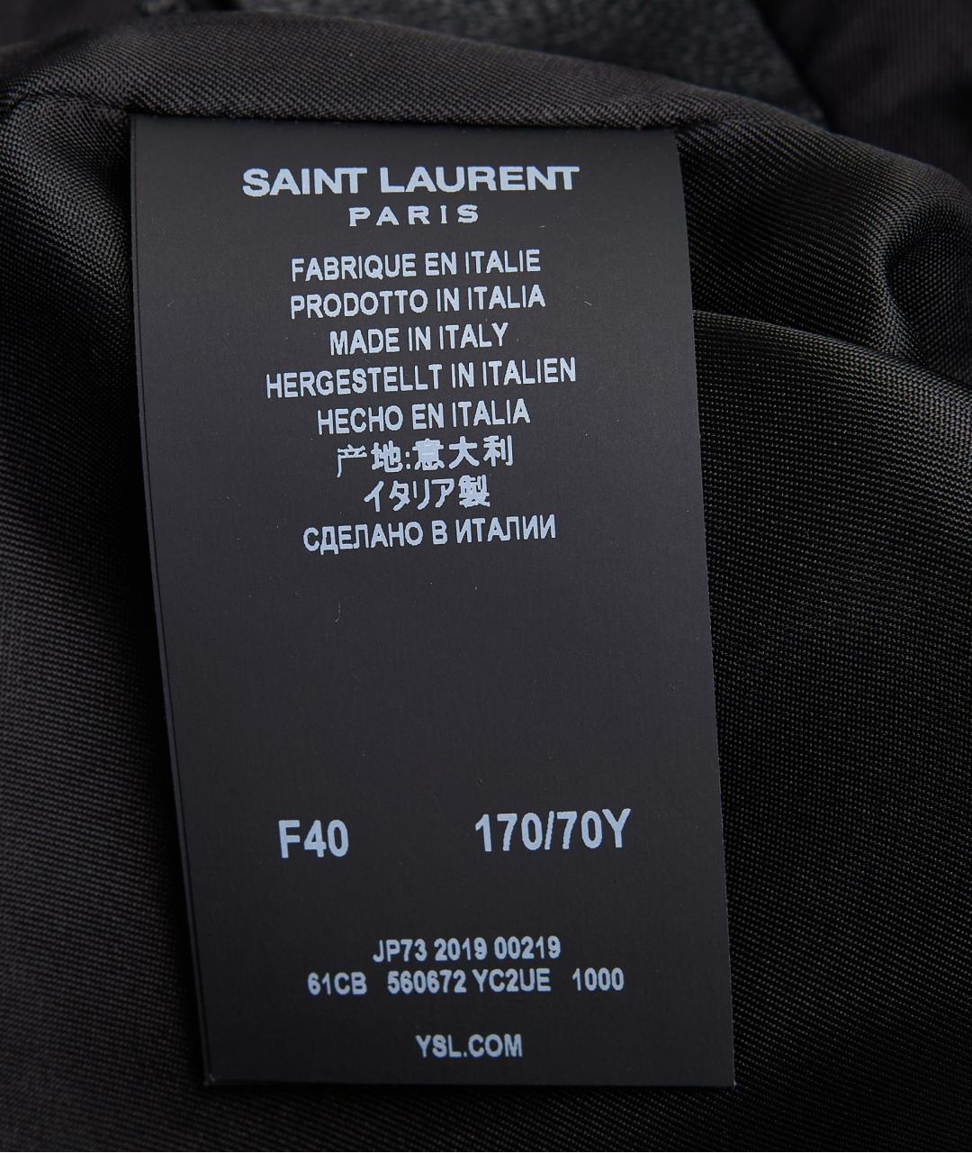 SAINT LAURENT Черные кожаные шорты, фото 6