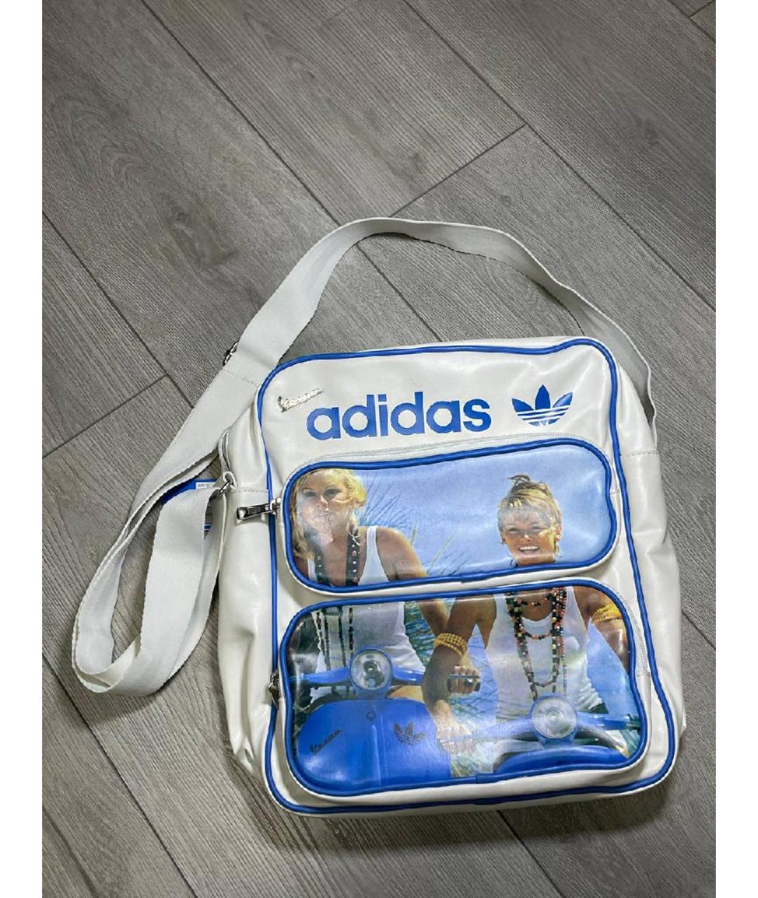 ADIDAS Белая сумка через плечо из искусственной кожи, фото 7