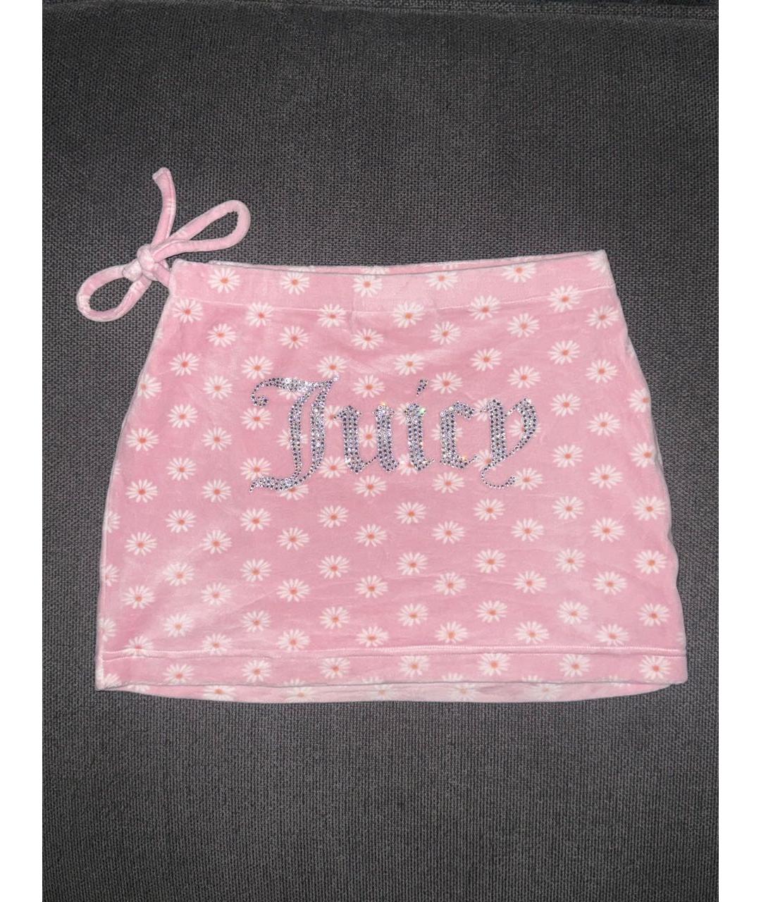 JUICY COUTURE Розовый велюровый костюм с юбками, фото 2