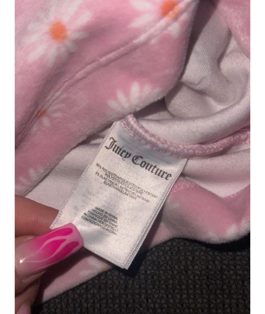 JUICY COUTURE Розовый велюровый костюм с юбками, фото 7