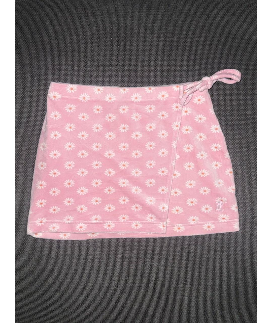 JUICY COUTURE Розовый велюровый костюм с юбками, фото 3