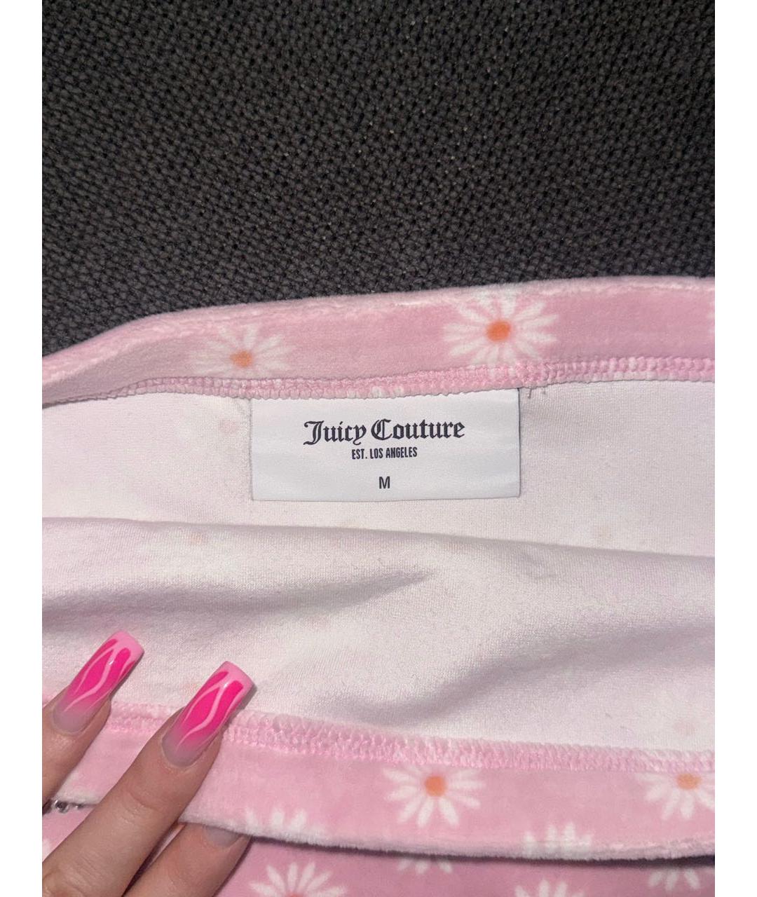 JUICY COUTURE Розовый велюровый костюм с юбками, фото 6