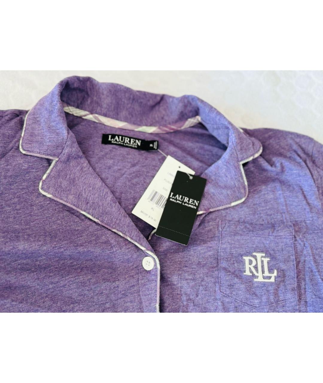 RALPH LAUREN Фиолетовая хлопковая пижама, фото 4
