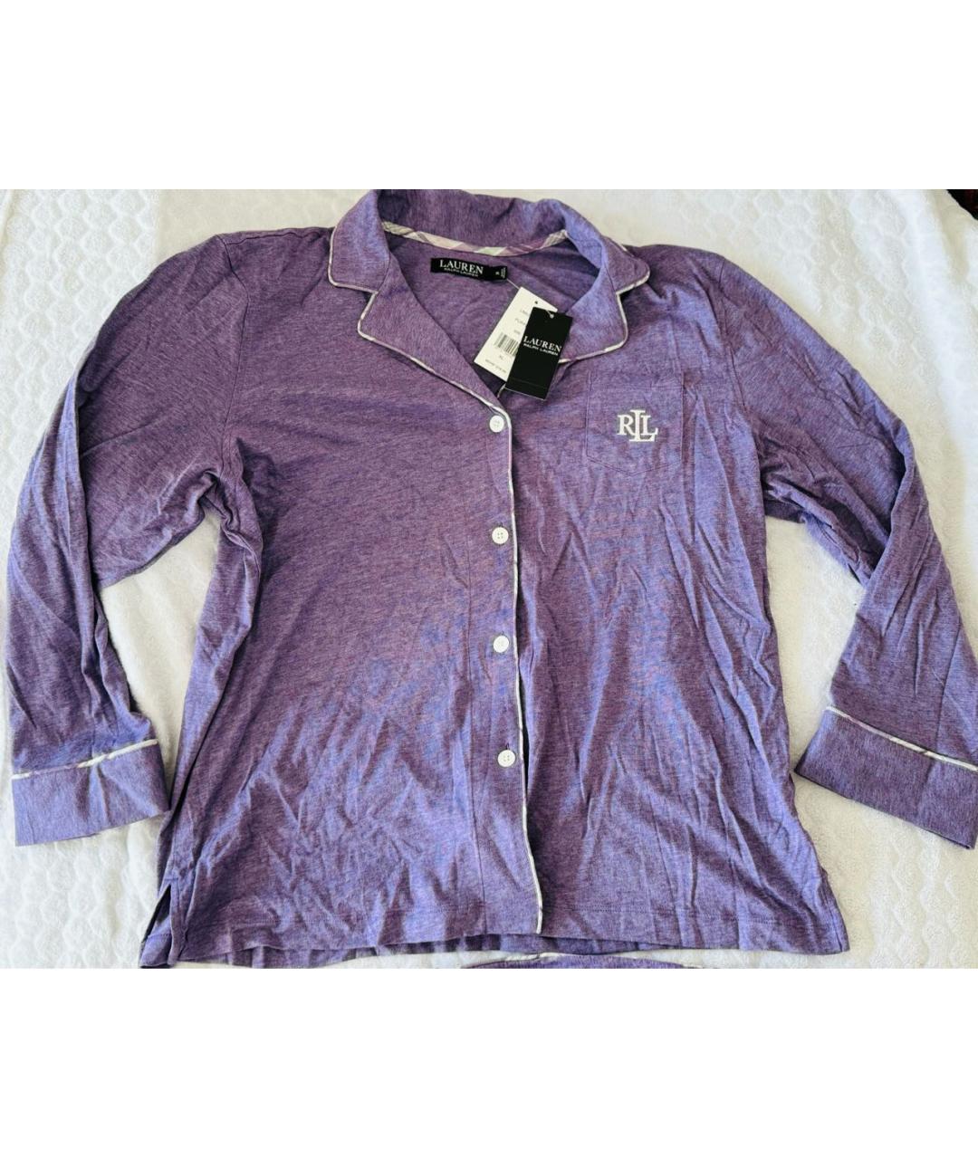 RALPH LAUREN Фиолетовая хлопковая пижама, фото 3