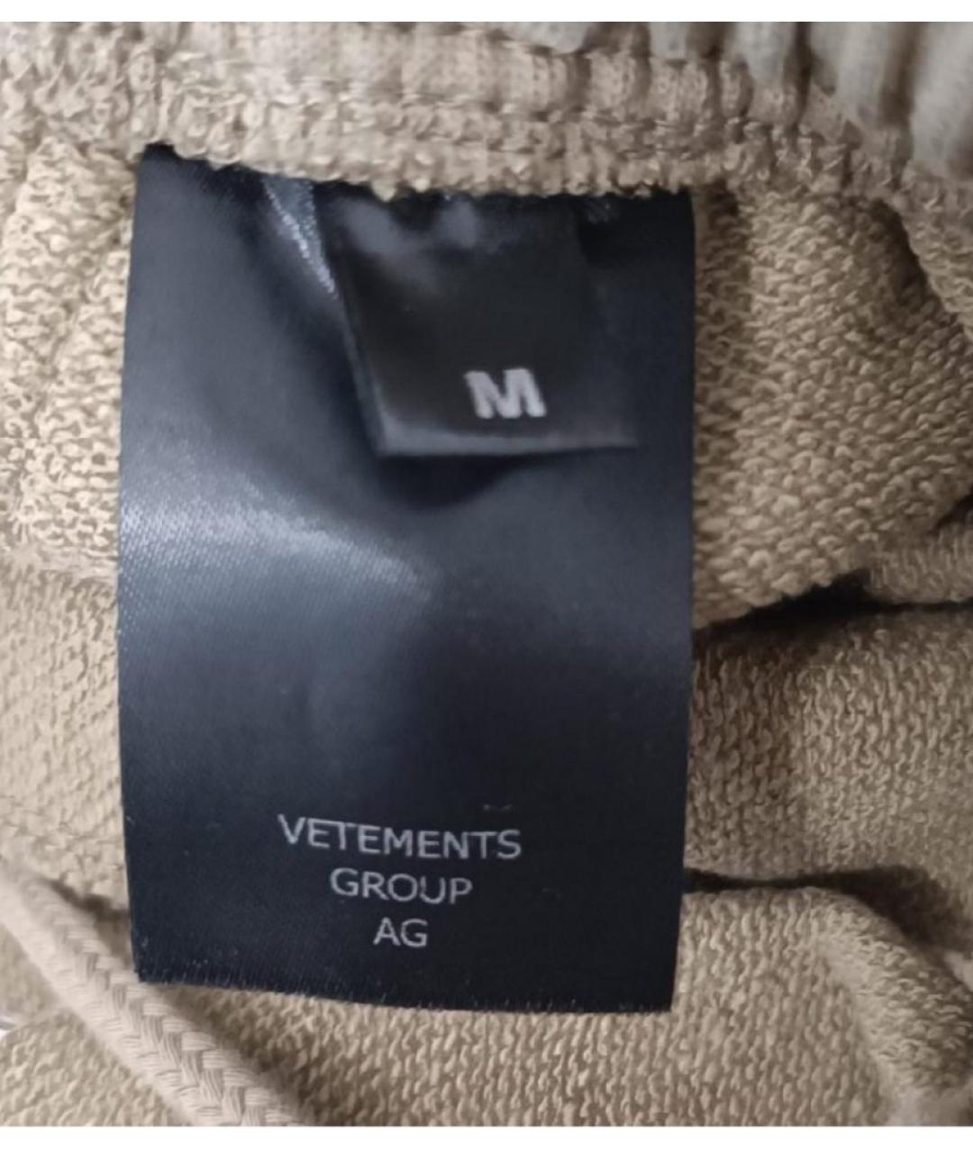 VETEMENTS Бежевые хлопковые шорты, фото 3