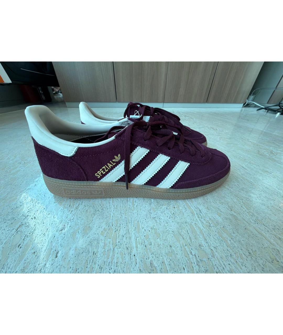 ADIDAS Бордовые замшевые кеды, фото 7