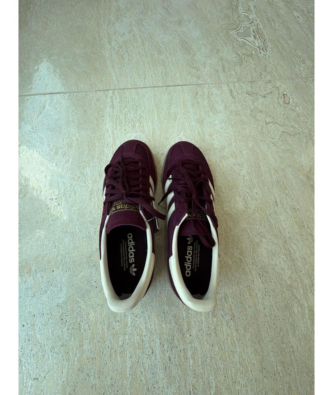 ADIDAS Бордовые замшевые кеды, фото 3