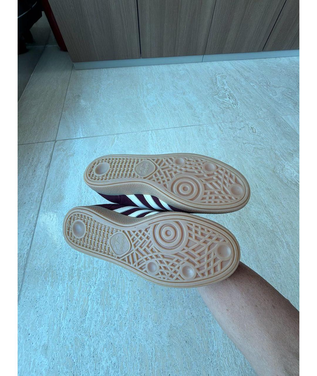ADIDAS Бордовые замшевые кеды, фото 6