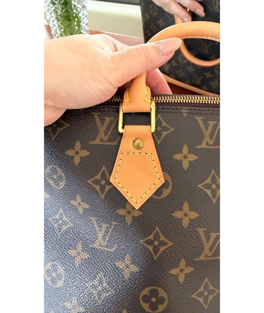 LOUIS VUITTON Коричневая сумка с короткими ручками, фото 5