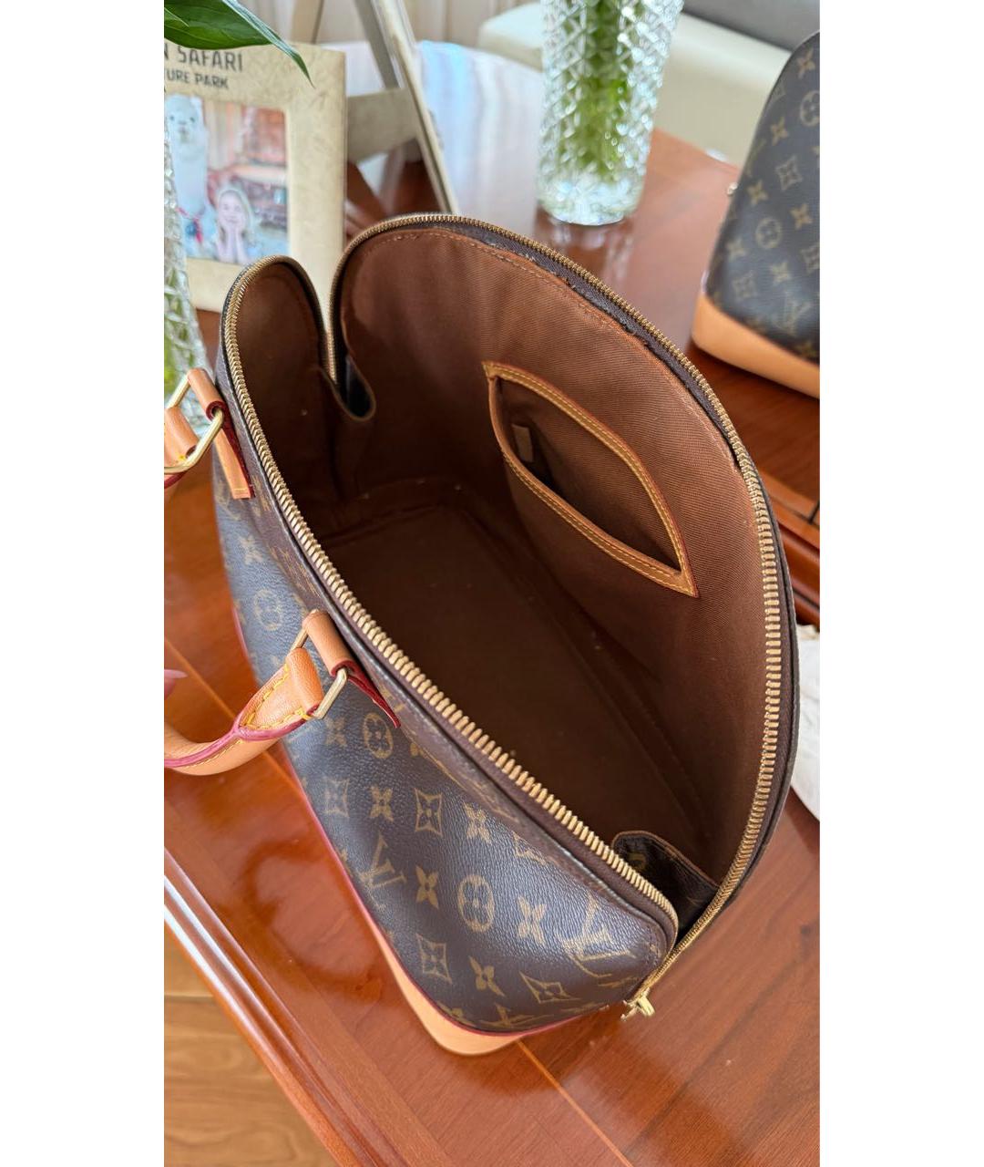 LOUIS VUITTON Коричневая сумка с короткими ручками, фото 4